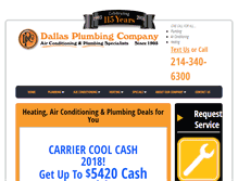 Tablet Screenshot of dallasplumbing.com